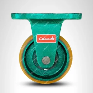 چرخ 13 پلی اورتان پایه ثابت چدنی