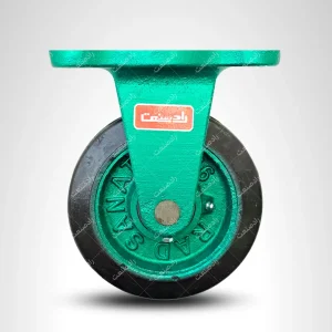 چرخ 16 لاستیکی پایه ثابت چدنی