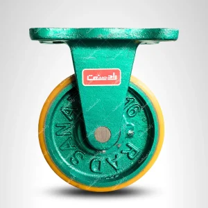 چرخ 16 پلی اورتان پایه ثابت چدنی