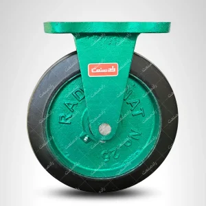 چرخ 25 لاستیکی پایه ثابت چدنی
